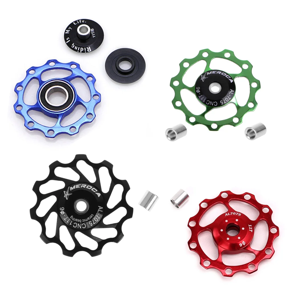 NEW 11T Bike Bicycle Aluminum Mountain Bike Wheel Rear Derailleur Pulley Bearing