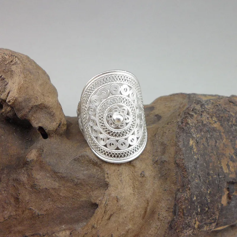 Стерлинговое Серебро женское богемное старинное серебро фаланговые кольца выше