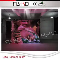 3 м x 4 м светодиодные видео ткань P35mm гибким бархат текст, фотографии, флэш отображения видео фон