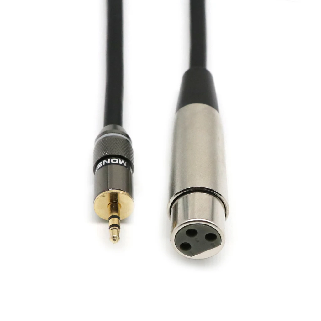 3.5mm 1/8 Male Plug To XLR Female Socket Adapter Converter Extension Cable Cord - 9 inch