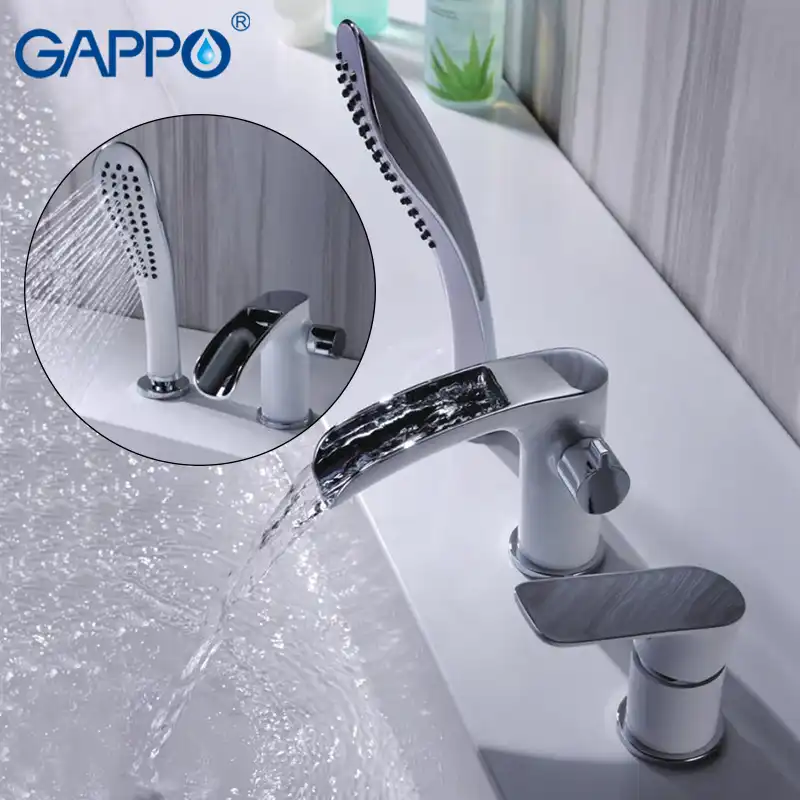 Gappo Bathtub Faucet White Tub Faucet Rainfall Bath Tub Taps