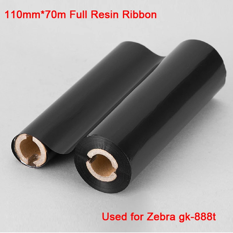 Full resin Ribbon with 0.5'' small core for gk888t barcode printer 110mm*70m scratch resistance provide custom purchase Full resin Ribbon with 0.5'' small core for gk888t barcode printer 110mm*70m scratch resistance provide custom purchase