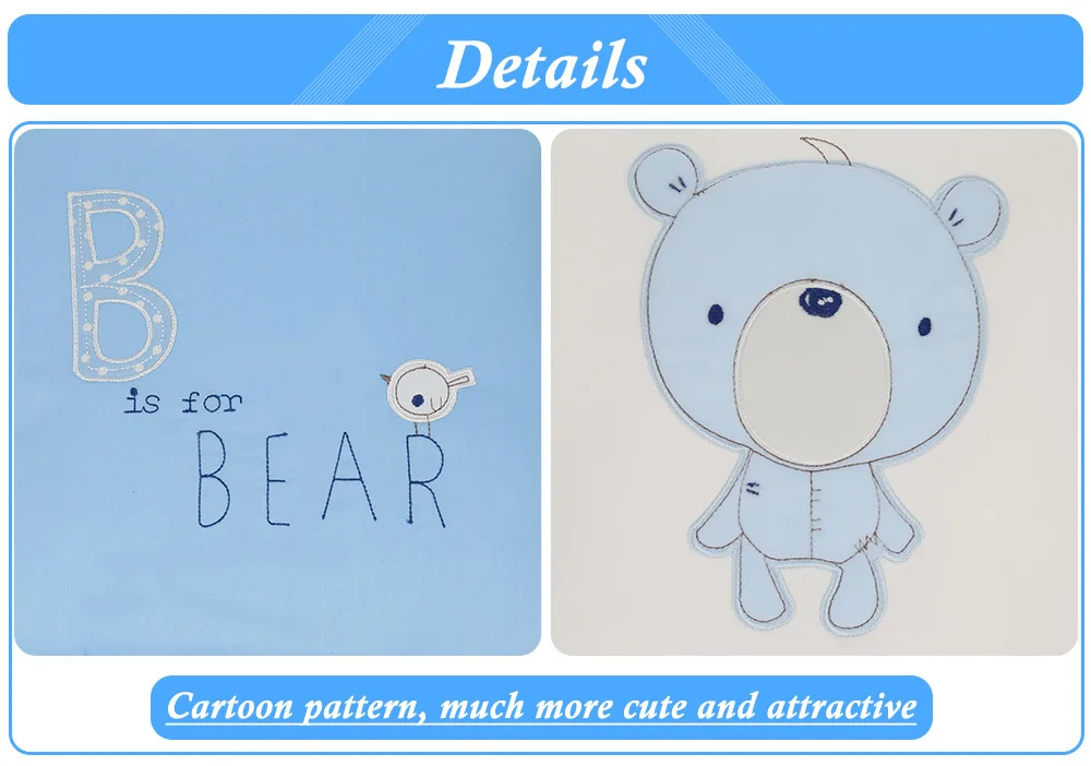 Baby Bed Bumper Comfortable Cartoon Printing Bumpers Bed C