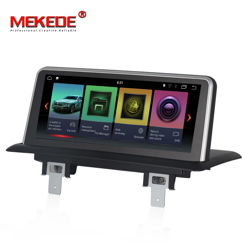 Top MEKEDE HD ID7 10.25 inch Android 9.0 Car GPS Navigation Radio player for BMW 1 Series 120i E81 E82 E87 E88 2G RAM 32G ROM 3