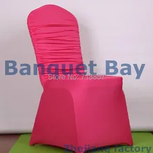 Цвет фуксии Топ гофрированный спандекс крышка стула