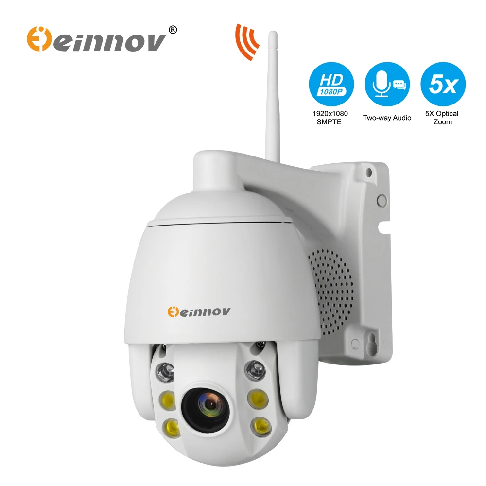 

Einnov 5X Zoom 1080P HD PTZ IP Camera Outdoor Wifi Home Wireless Security Camera CCTV Video Surveillance Camera Two Way Audio