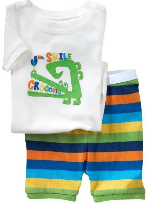 Детские шорты СУПЕРМЕНА для маленьких мальчиков и девочек, Пижамный костюм с рукавами, одежда для сна, домашняя одежда, пижамы