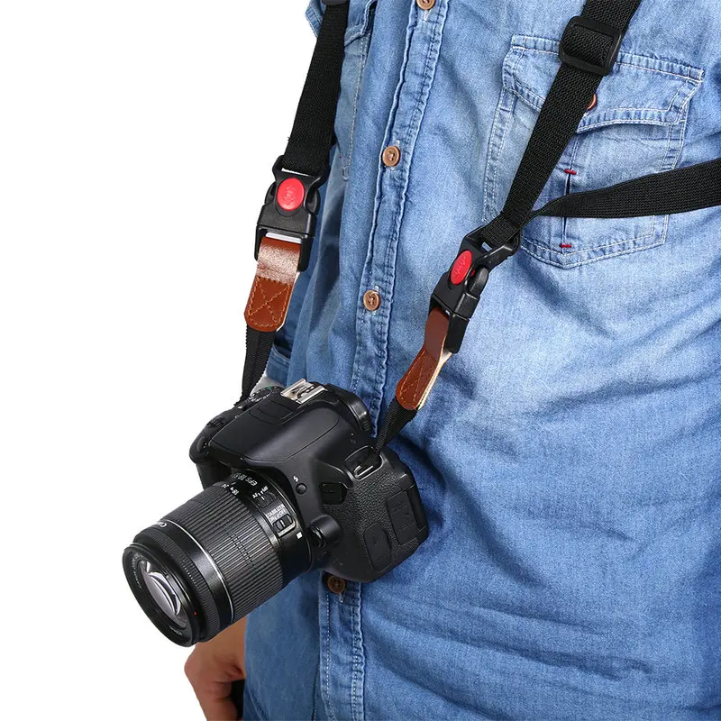Durable Nylon Black Adjustable Quick Release Camera Leash Camera Shoulder Strap Sling for GoPro Hero 4