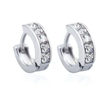 Модные посеребренные циркониевые серьги с полыми серьгами для женщин