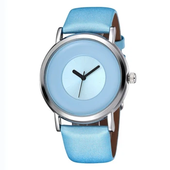 

Hot Fashion Creative Wrist Watches Women Men Quartz-watch Brand Unique Dial Design Lovers' Watch Leather Wristwatches Clock