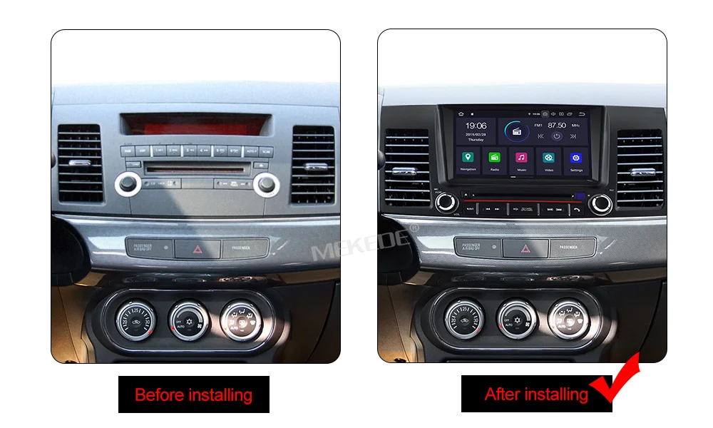 Excellent Android 9.0 8"2din car gps navigation radio cassette player for Mitsubishi Lancer EX EVO Lancer 10 2006-2016 WiFi BT USB navi 11