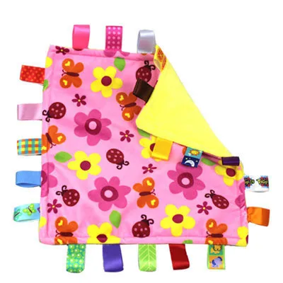 Игрушек! Мягкие игрушки для младенцев, цветные полотенца со звездами, точками, цветами, дорожками, подарок на день рождения, Рождество, 1 шт - Цвет: flower