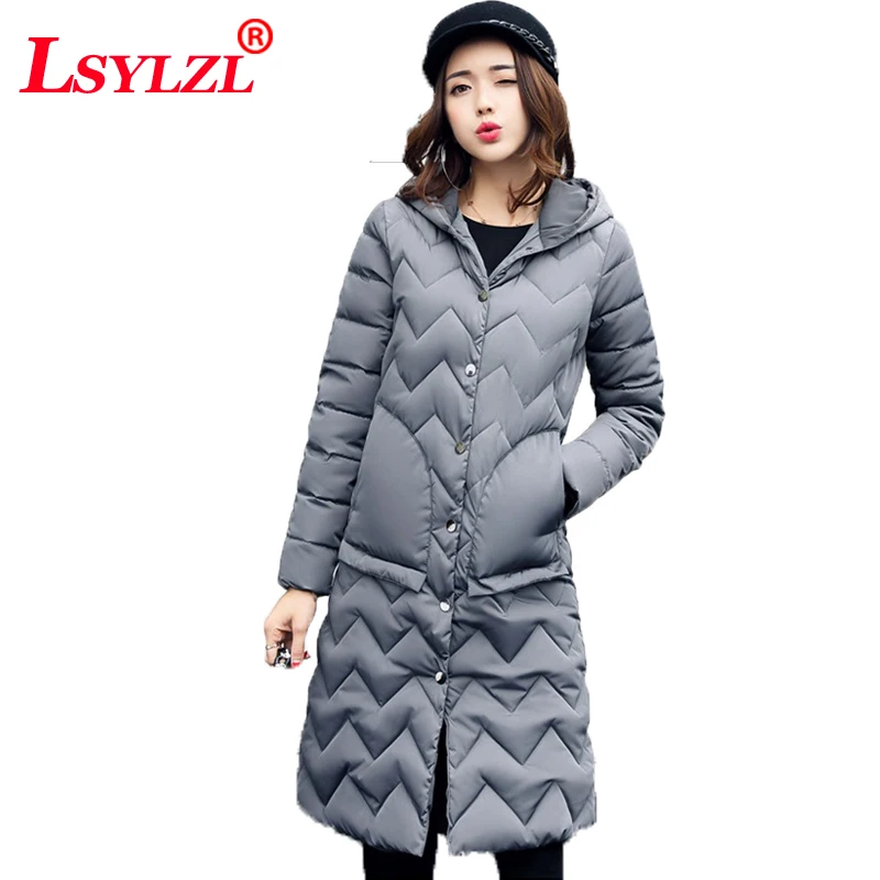 

2018 Winter Jacket Women Hooded Cotton Padded Long Coats Winter Coat Women Jaqueta Feminina Inverno Chaqueta Mujer B966