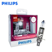 Philips H1 X-treme Vision Plus 12V 55W Галогенные Автомобильные фары автомобильные лампы ECE сертифицированные 130% ярче 12258XVP S2, пара