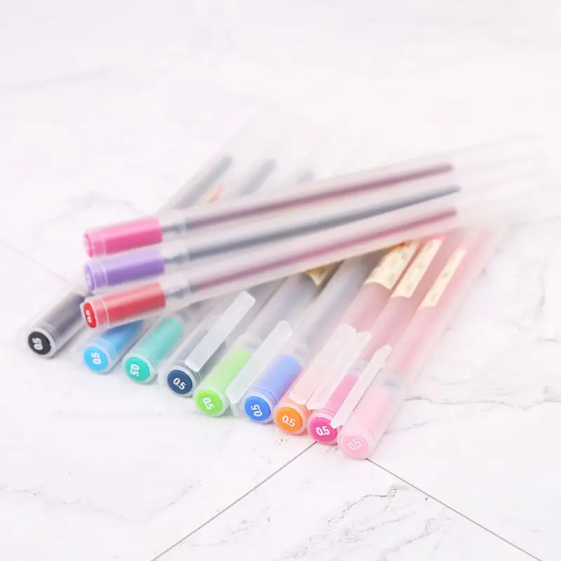 

Portable Candy Color Simple Gel Ink Maker pen 0.5mm Draw Colored Pens School Student Supplies gifts 12 Pcs