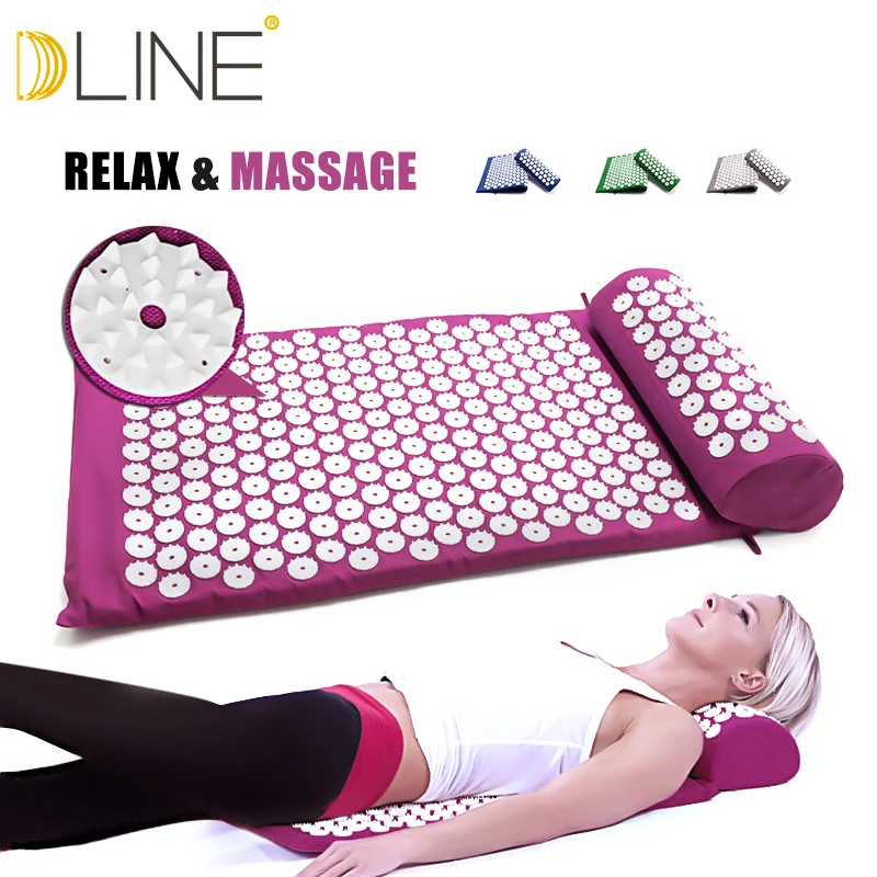 Massage Mat Acupressure Mat 67cm*42cm Yoga Lotus Spike Acupuncture Mat Relieve Back Body Pain Spike Acupuncture Yoga Mat