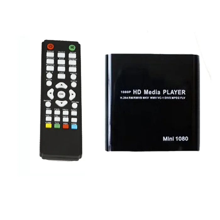 Binmer 1080 P мини HDD Media Player MKV/H.264/rmvb HD с хостом USB/SD Card Reader JA08 Прямая доставка