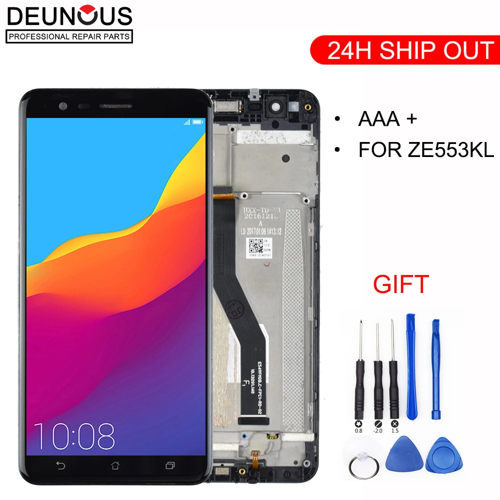 Сменный сенсорный ЖК экран 5 дюйма для ASUS ZenFone 3 Zoom ZE553KL|Экраны мобильных телефонов|