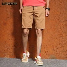 Стиль летние шорты Для мужчин модные Для мужчин s шорты Повседневное, до колена, однотонные, с Длина Для мужчин, шорты-бермуды, шорты высокое качество F57