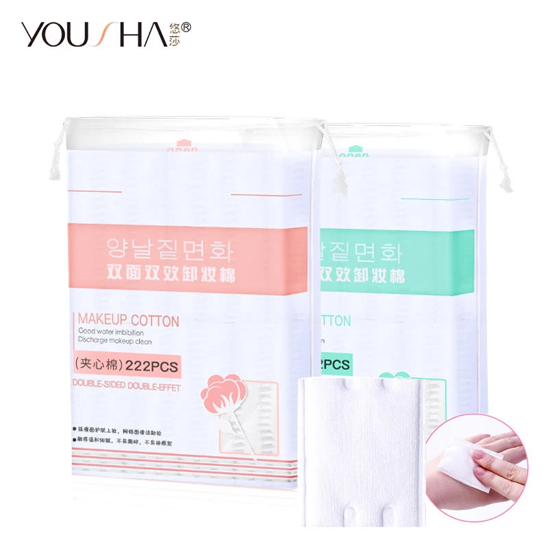 

YOUSHA 222pcs cotton wipes nail wipes organic cotton pads facial makeup remover pads nail napkin organic facial cleansing sheet