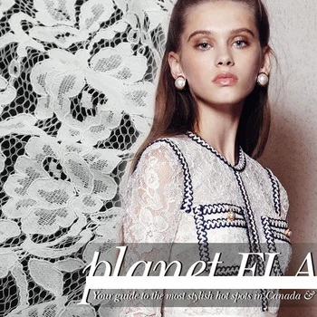 

White flowers stereo lace fabric fabric