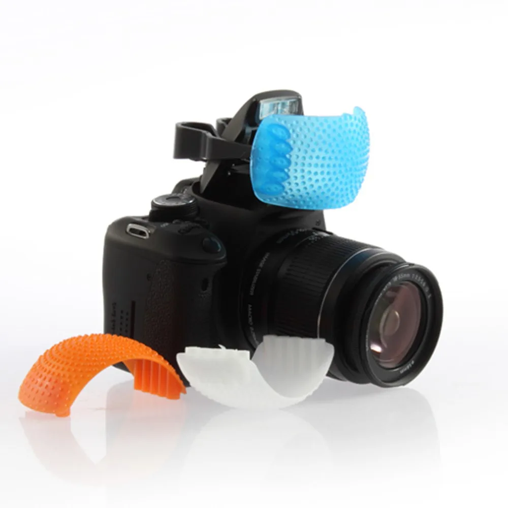 New 3 Colors Pop Up Flash Bounce Diffuser Cover DSLR Flash Soft Light