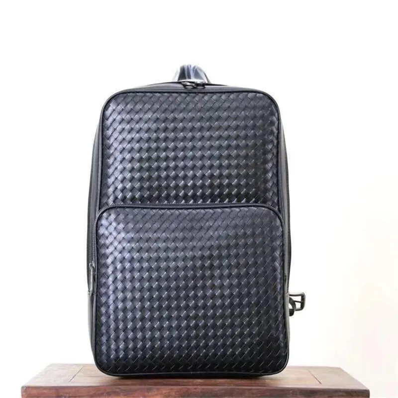 W27h37d11cm Computer Schulter Herren Kaisiludi Reise Rucksack Rindsleder Leder Lady Große Braid Kapazität Tasche q7ZgfwP