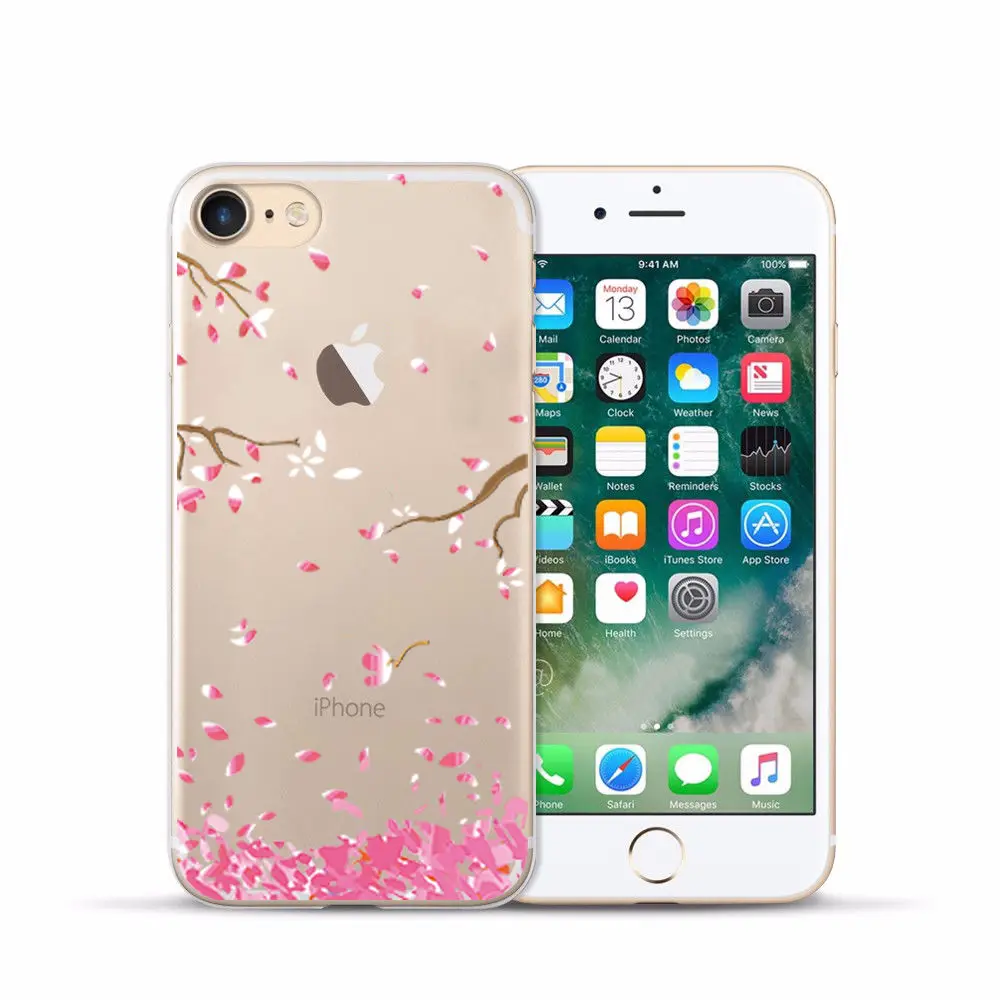 Arvin Case FOR Iphone 7 Soft Clear Protective TPU Back Cover FOR 5 5S 6 sPlus X XS Max XR Painting Silicon Cover FOR Iphone 6s (16)