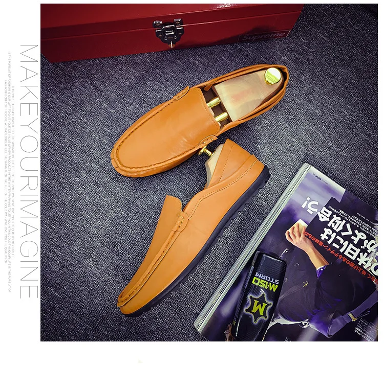 Size 36-44- Men's Shoes- Fashion Brand Men's Love Shoes- Spring Autumn- Soft Shoes Men's Leather -Walking Shoes- Leisure Driving Men's Flats (17)