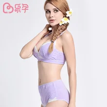 Cotton Maternity bra+panties set prevent sagging nurse bra for pregnant women sports Breastfeeding Nursing Bra underwear clothes
