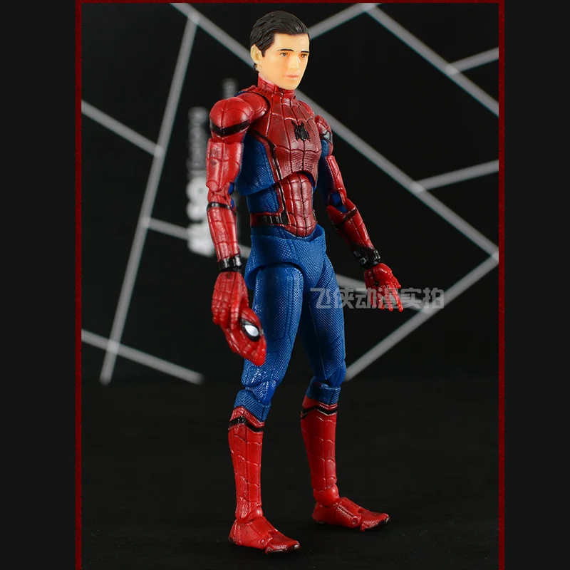 MAFEX047 Marvel Человек-паук супергерой Мстители Человек-паук Питер Паркер возвращение домой Ver. ПВХ фигурка Коллекционная модель игрушки