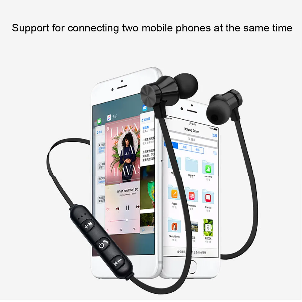 Binmer Bluetooth 4 2 стерео наушники гарнитура Беспроводные магнитные вкладыши с