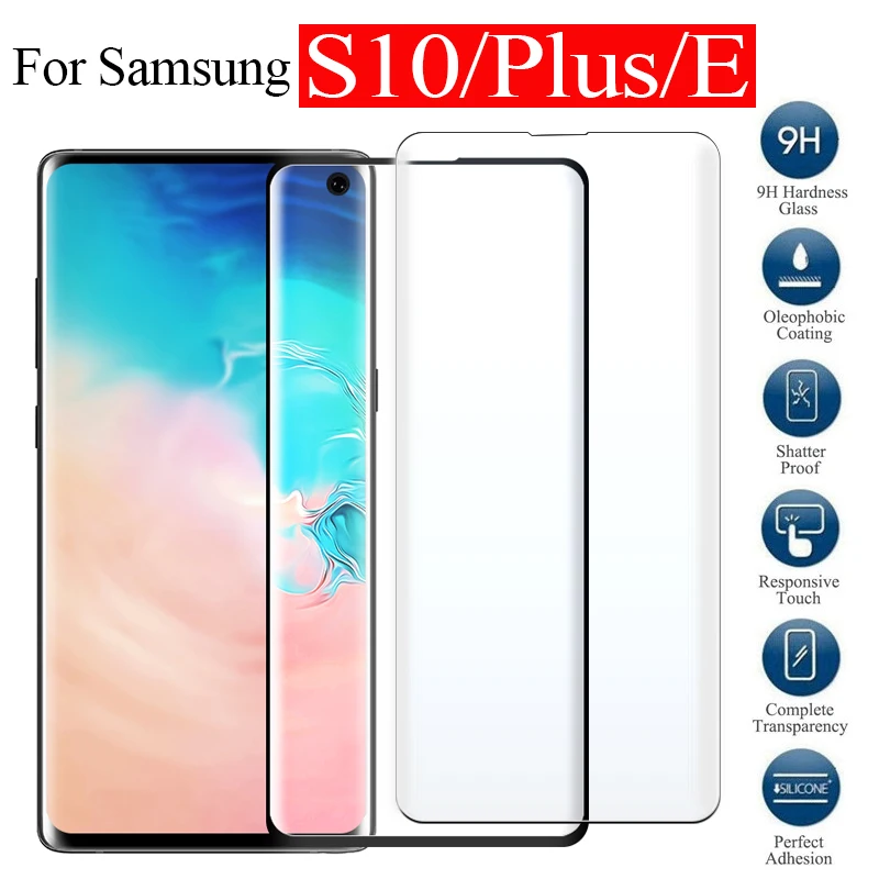 

3d Glass On For Samsung Galaxy S10 Plus S10e Gaxaly S8 S9 Screen Protector S 8 9 10 s8plus s9plus s10plus protective full glas