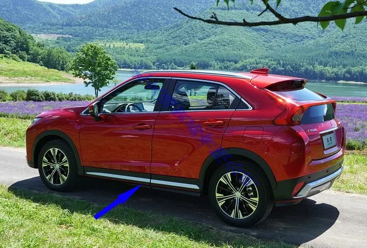 Для Mitsubishi ECLIPSE CROSS 2018 2019 ABS Хромированная боковая дверная линия отделка корпуса