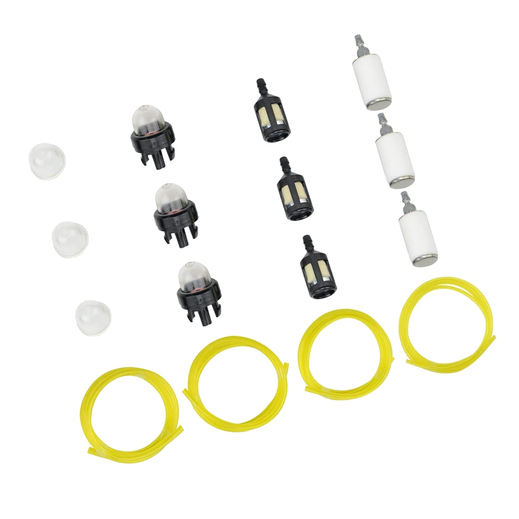 PACK of Fuel Line Hose & Fuel Filter & Primer Bulb Kit for Stihl Poulan String Trimmer Chainsaw