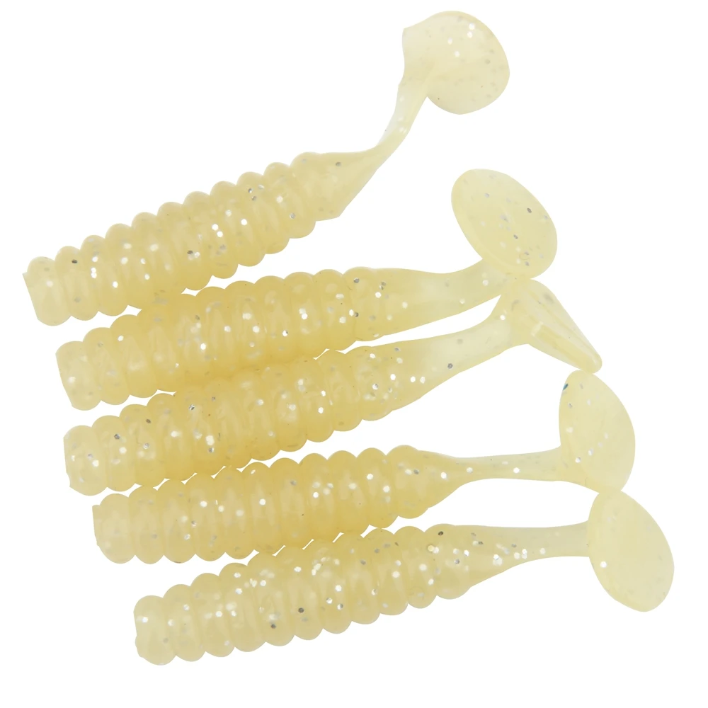 Full Swimming Fish Bait Fishing Lures Saltwater Freshwater 20pcs 10 Colors T-Tail Soft Lures Fishing Worms Accessories  (4)