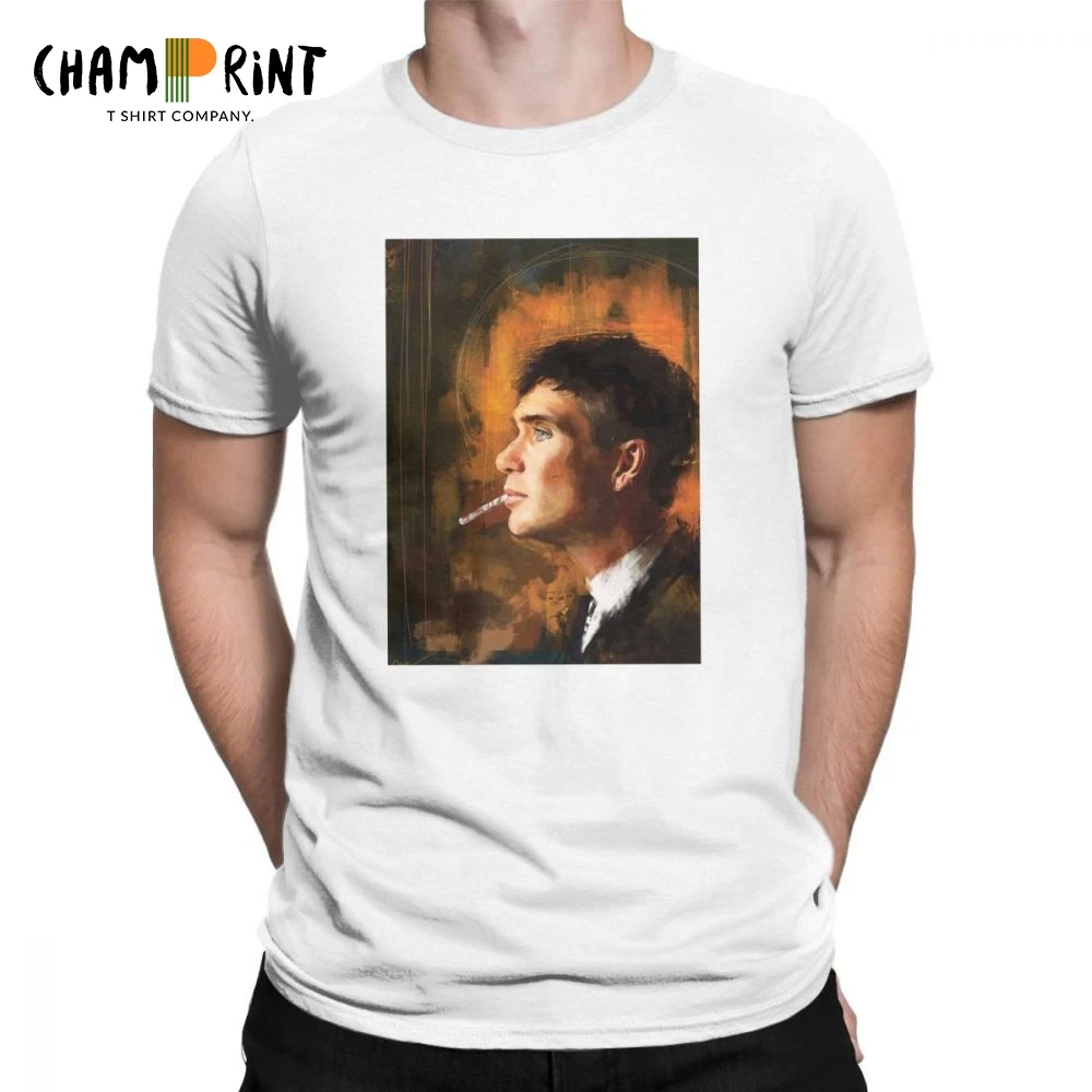 

Tommy Shelby Peaky Blinders T Shirt for Men Cillian Murphy Original Tops Short Sleeve T-Shirt Crew Neck Cotton Tees Plus Size