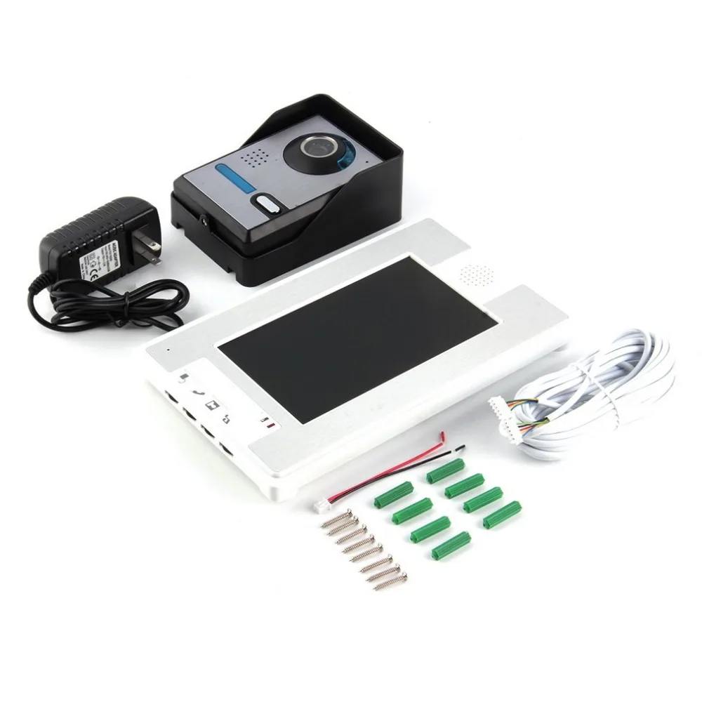

7"TFT LCD Wired Monitor Video Door Phone Home Video Doorbell Intercom IR Camera