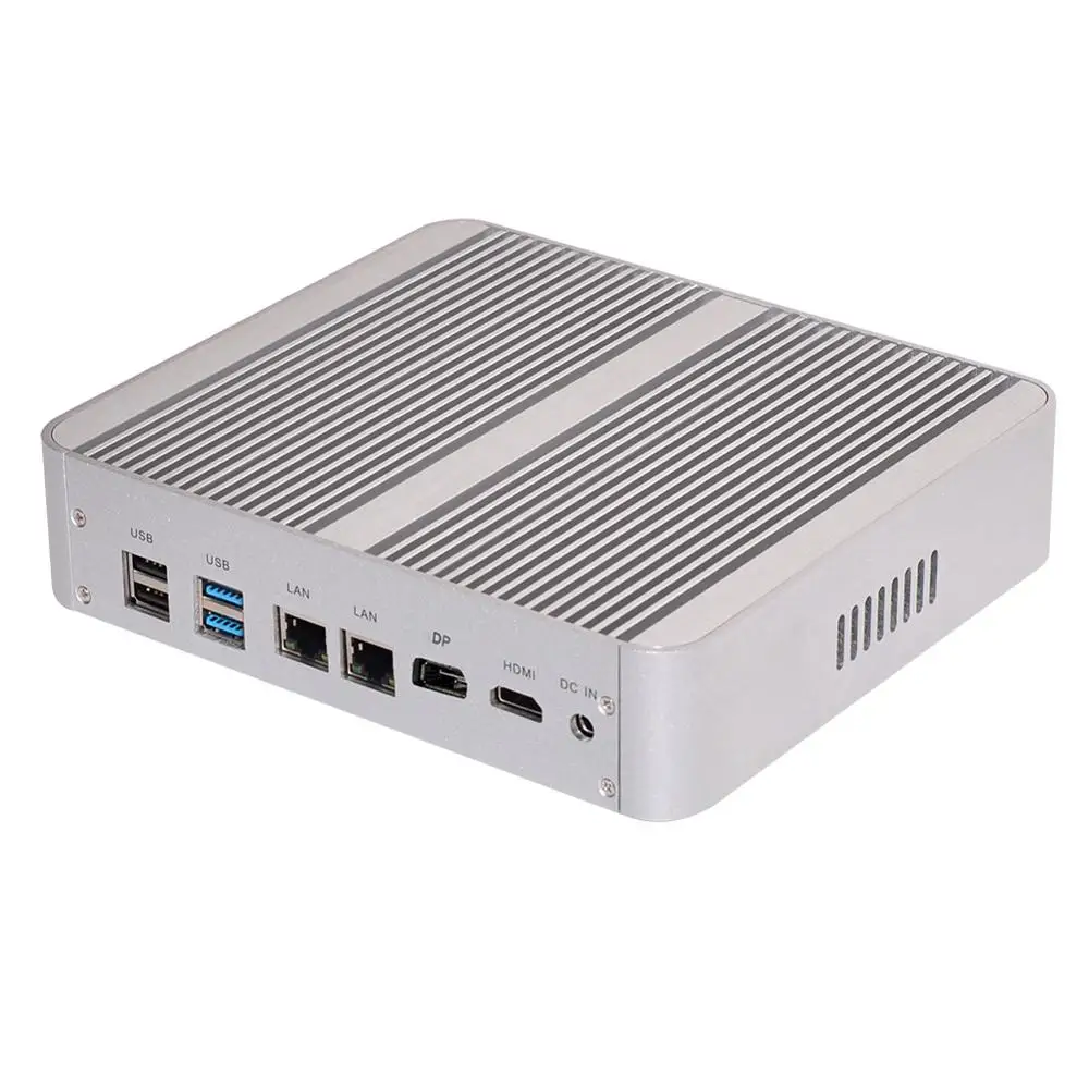 Мини-ПК без вентилятора 4 K, настольные компьютеры, Windows 10 Pro/Linux, Intel Core I5 7260U, [HUNSN BM17L], [DP/HD/2LAN/4USB3. 0/4USB2. 0]