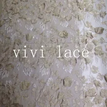 5 ярдов kx001 золото Цветочная вышивка аппликация Тюль ажурная ткань для Haute Couture пользовательские торжественное платье/вечернее платье/партии, компанией DHL