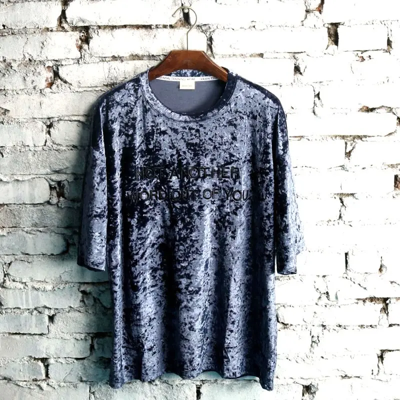 Palace Linkin Park Summer Japan And South Korea Round Neck Loose Large Size Velvet Trend Men Women Lovers Short-sleeved T-shirt Palace Linkin Park Summer Japan And South Korea Round Neck Loose Large Size Velvet Trend Men Women Lovers Short-sleeved T-shirt