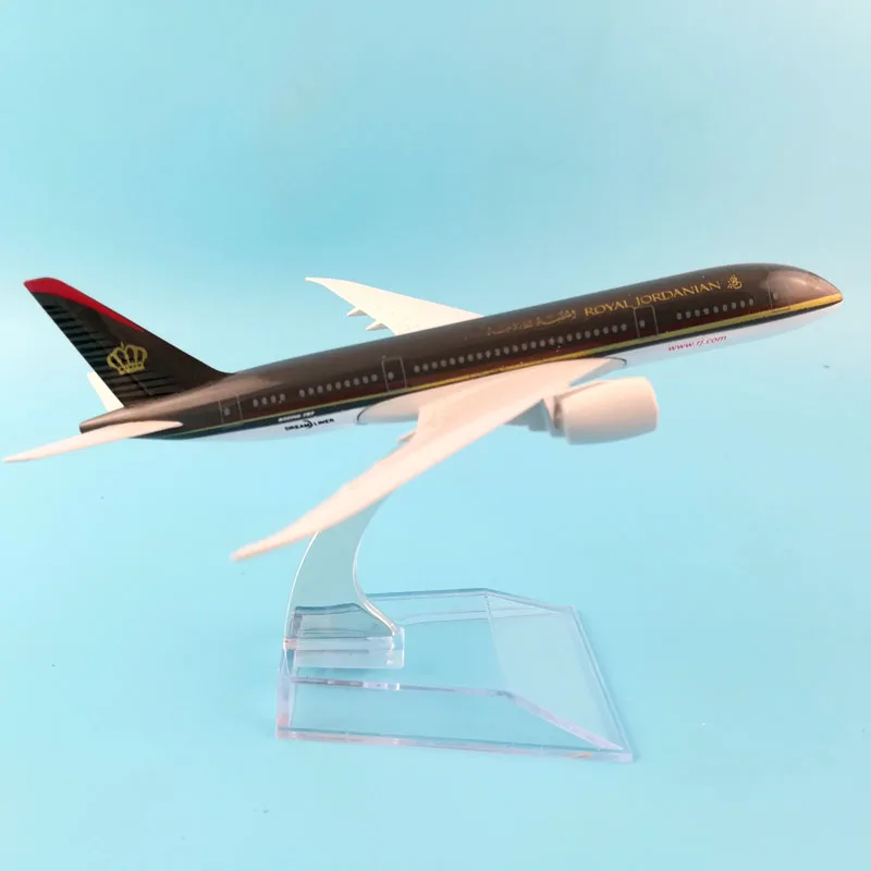 Airlines boeing 787 royal Иорданского модель самолета Модель моделирование 16 см сплав Елочная игрушка подарок для детей