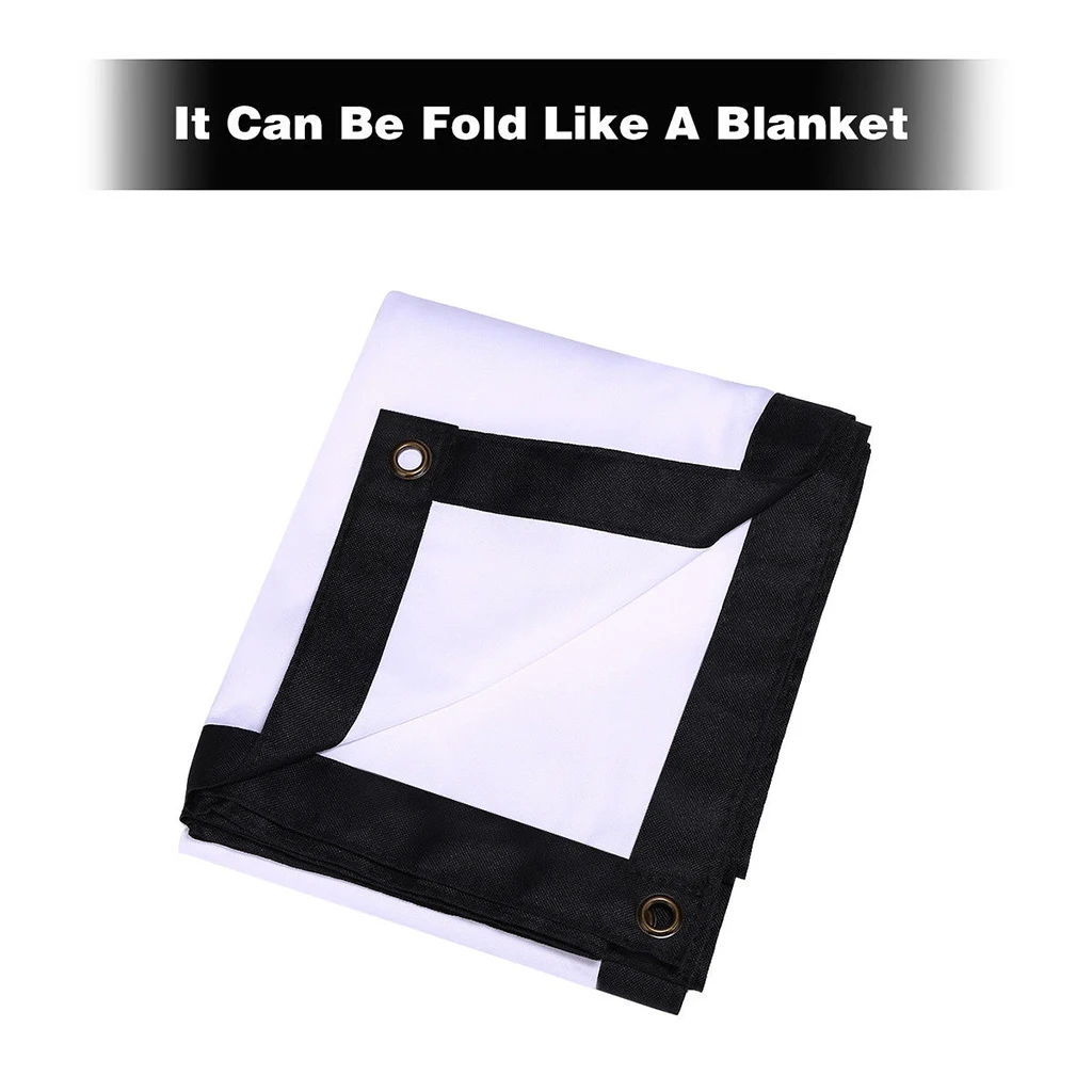 Soft Projector Screen Film Home Cinema Movie Screen Projection 100%polyester material folding packaging small size HD projection