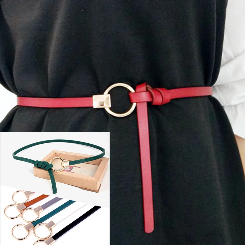 

Thin PU Leather Belt Female Pure Color Waist Belts Women Dress Wild Small Belt Strap cinturon mujer cinto feminino cinturones
