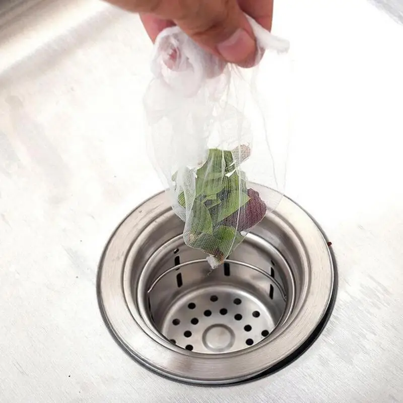 

Sink Drain Trash Strainer Mesh Disposable Garbage Bag Kitchen Waste Filter