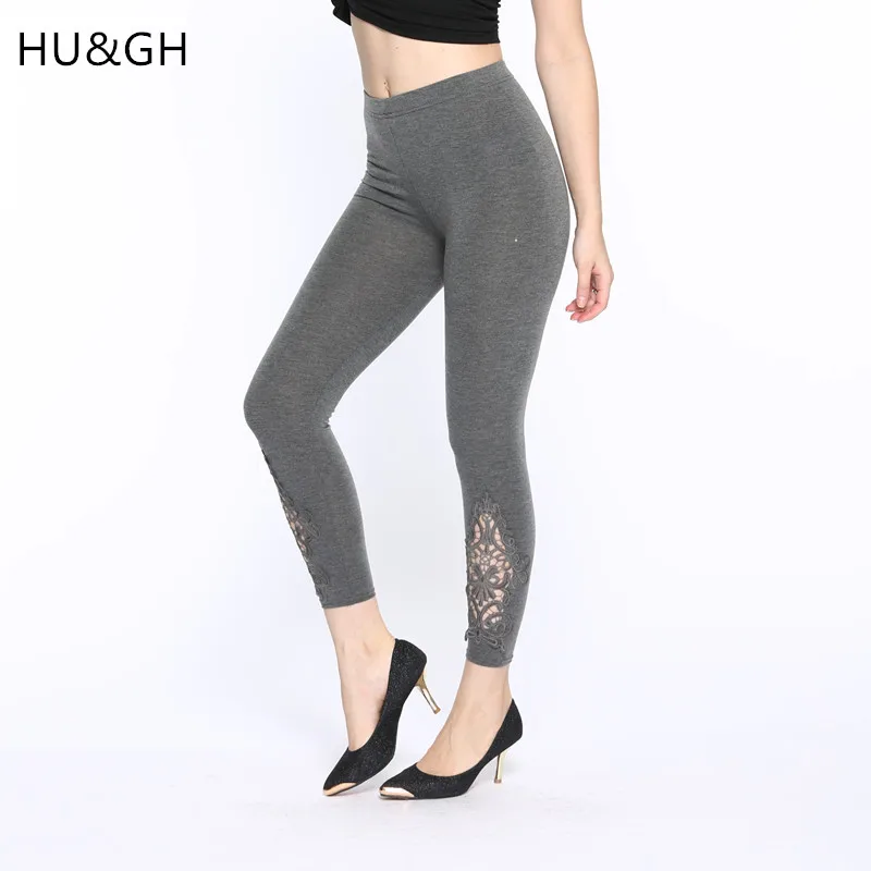 ARDLTME summer thin leggings women cotton knitted legging hollow out