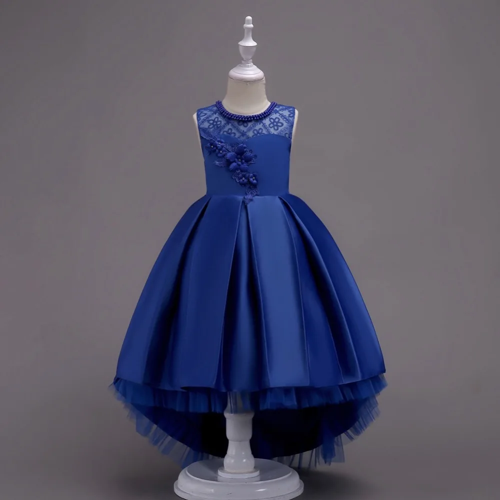 High Quality Girls Sleeveless Princess Children flower girl dress For Wedding 3-16 Years Girls Trailing Party Prom Dresses 2018 High Quality Girls Sleeveless Princess Children flower girl dress For Wedding 3-16 Years Girls Trailing Party Prom Dresses 2018
