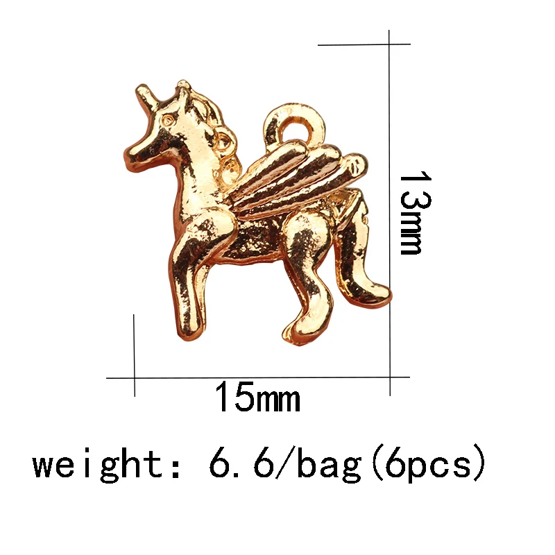 6 шт./лот Золотой цинковый сплав 3D медальон подвеска с оленем, ангел Лошадь Единорог Форма набор «сделай сам» для изготовление, поиск ювелирных изделий Аксессуары - Окраска металла: 3