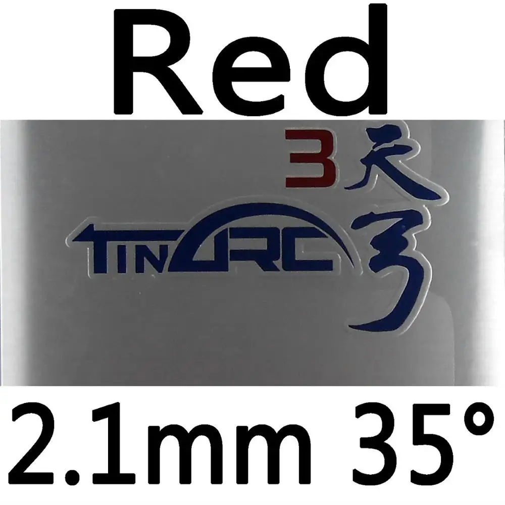 DHS TinArc3(TinArc 3, TinArc-3) Pips-In настольный теннис(PingPong) Резина с губкой - Цвет: red 2.1mm H35