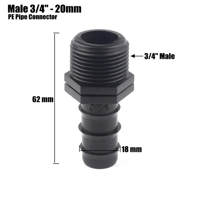 Male 3l4 Inch-20mm